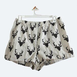 Modern Figleaf Deer Antler Lounge Wear boxer shorts size M 100% cotton